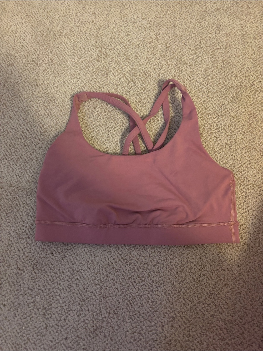 lululemon athletica Mauve Pink Strappy Sports Bra